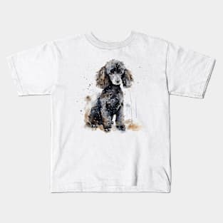 Poodle Watercolor Style Kids T-Shirt